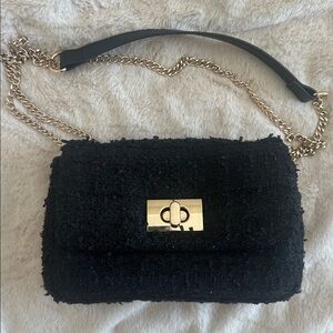 H&M Black Tweed crossbody Bag